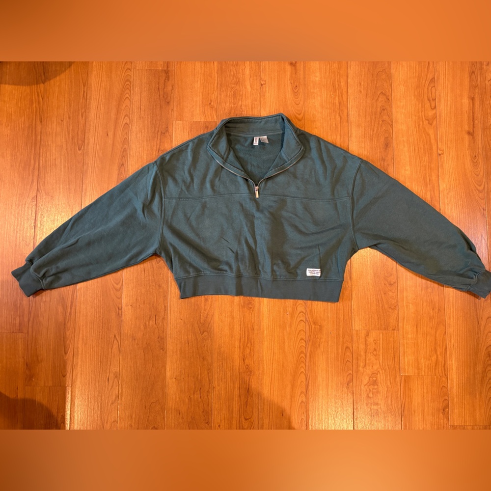 Divided by H&M Dark Teal Green Fleece Pullover